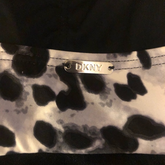 DKNY Animal Print Mesh Detail One Piece Swimsuit - Picture 11 of 15